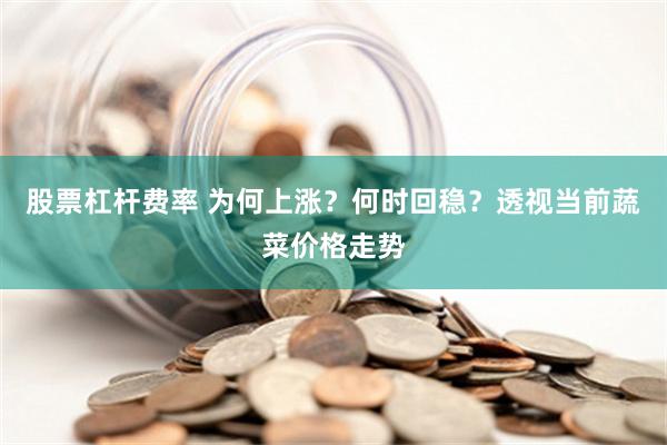 股票杠杆费率 为何上涨？何时回稳？透视当前蔬菜价格走势